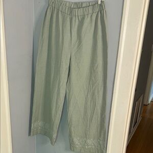 Women's Sage Green Flare Pants